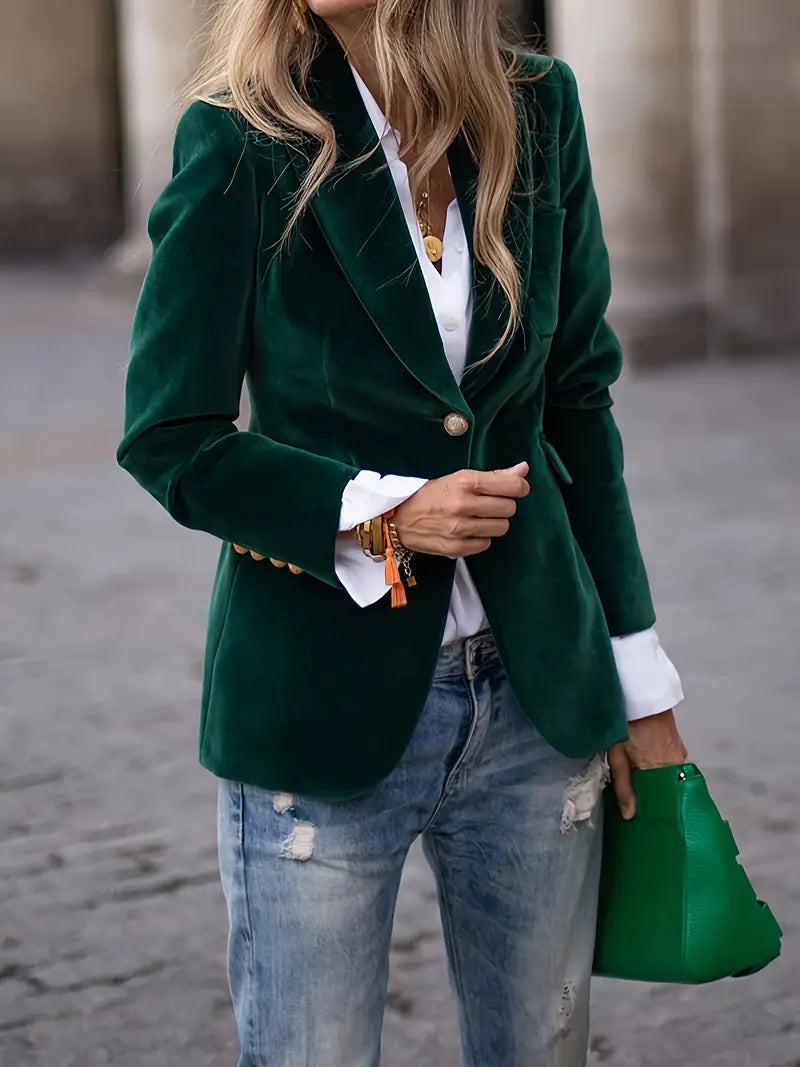 Savannah™ - Blazer en Velluto Elegante