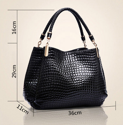 Isabella™ Eleganza Duradera | Bolso de Mano con Estampado de Cocodrilo Elegante