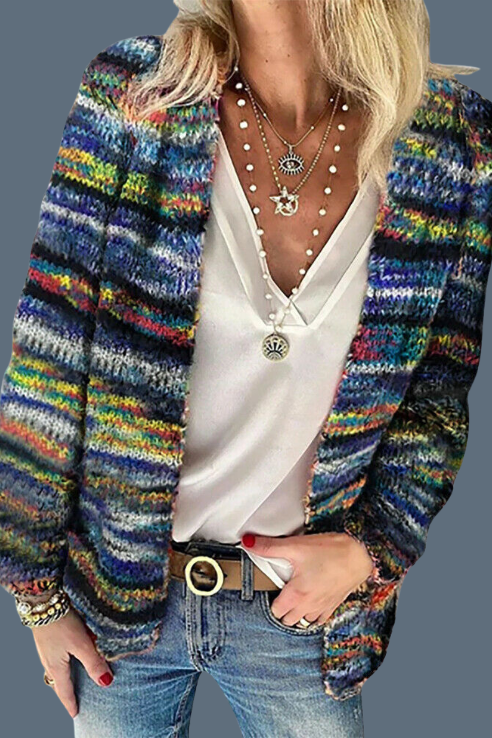 Layla™ - Cárdigan Súper Suave, Multicolor