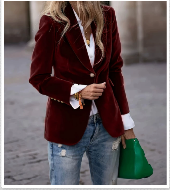 Savannah™ - Blazer en Velluto Elegante