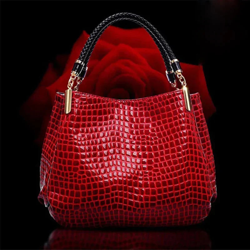 Isabella™ Eleganza Duradera | Bolso de Mano con Estampado de Cocodrilo Elegante