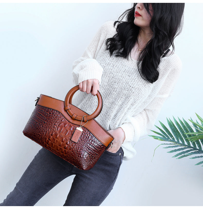 Ella™ Classic Croc | Bolsa Vintage Versátil