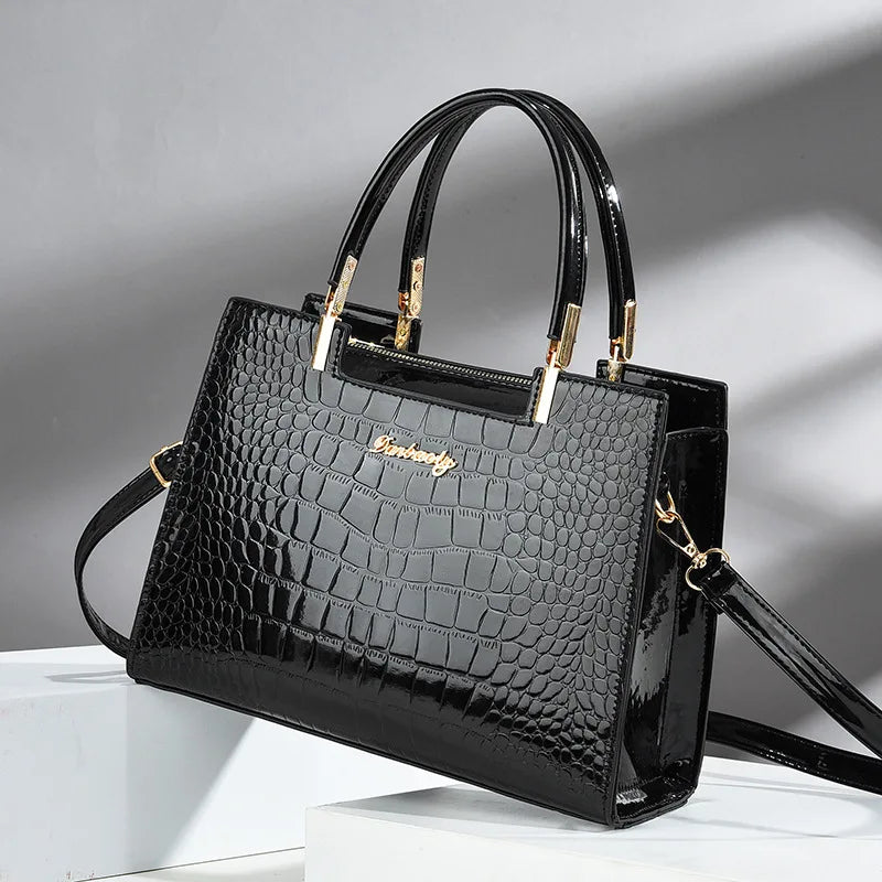Brooklyn™ Shine | Bolsa de Lujo con Estampado de Cocodrilo