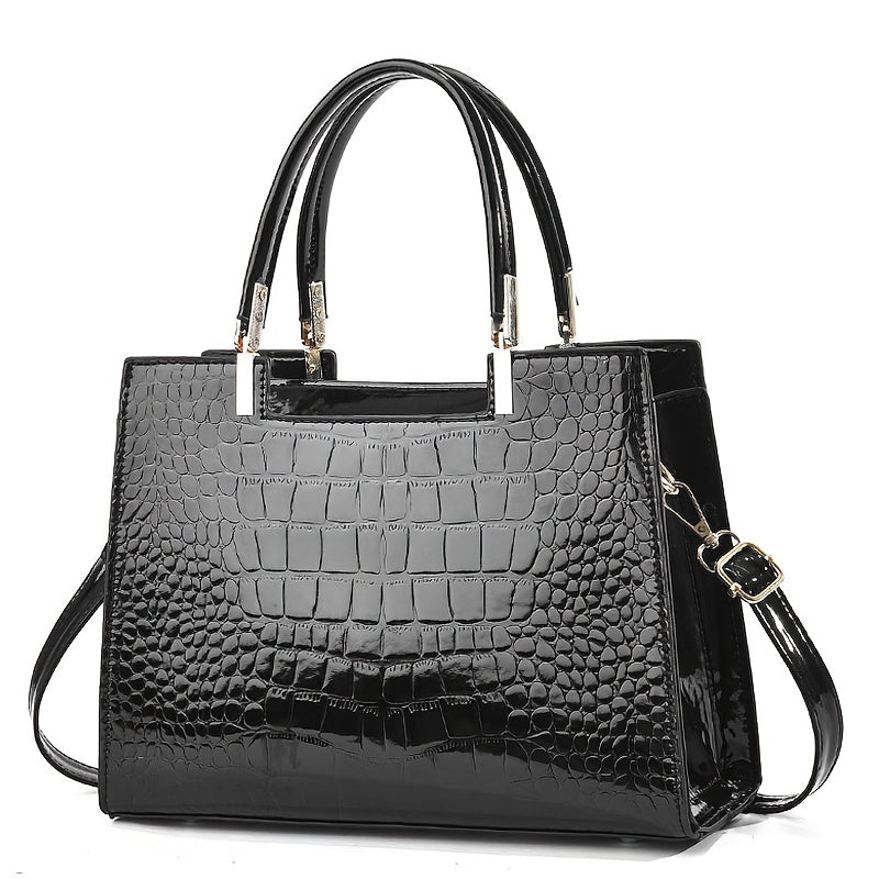 Brooklyn™ Shine | Bolsa de Lujo con Estampado de Cocodrilo