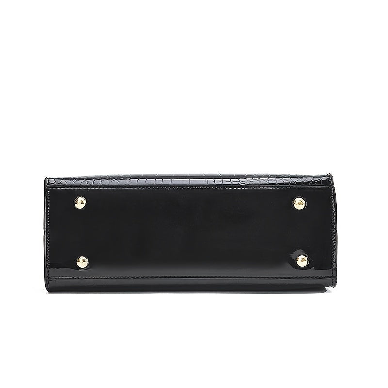 Brooklyn™ Shine | Bolsa de Lujo con Estampado de Cocodrilo