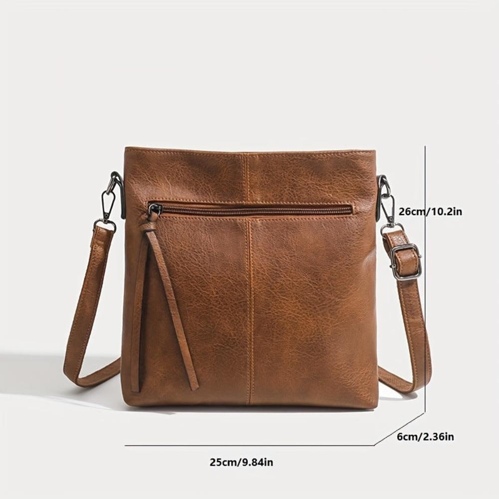 Addison™ Eleganza Semplice | Bolsa de Hombro Cuadrada Retro