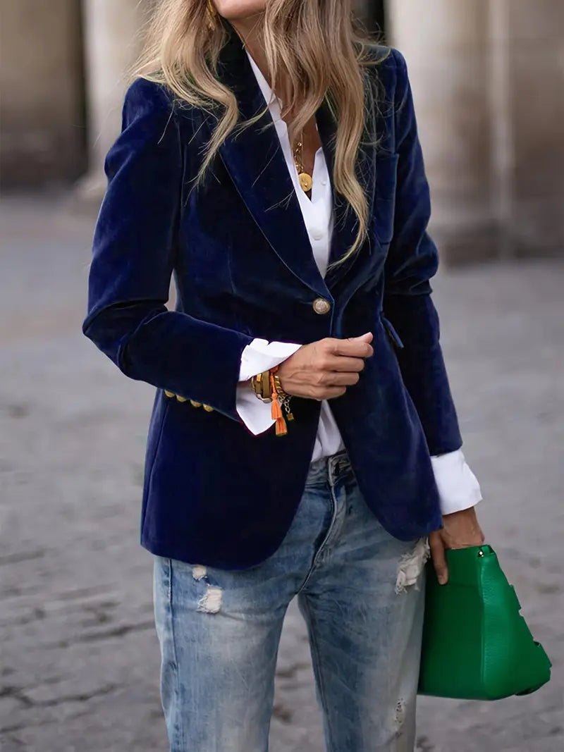 Savannah™ - Blazer en Velluto Elegante