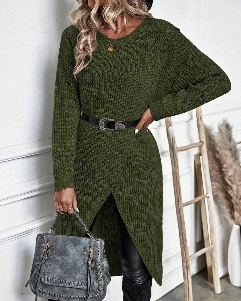 Addison™ - Vestido de Suéter Cómodo Estilo Irregular