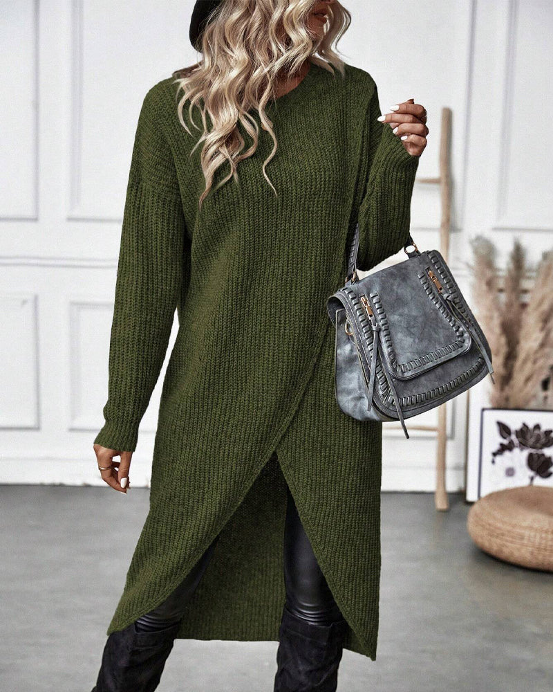 Addison™ - Vestido de Suéter Cómodo Estilo Irregular