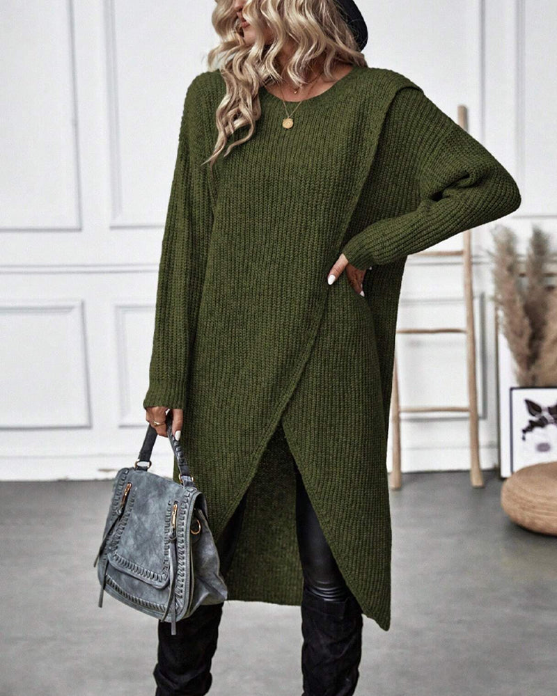 Addison™ - Vestido de Suéter Cómodo Estilo Irregular