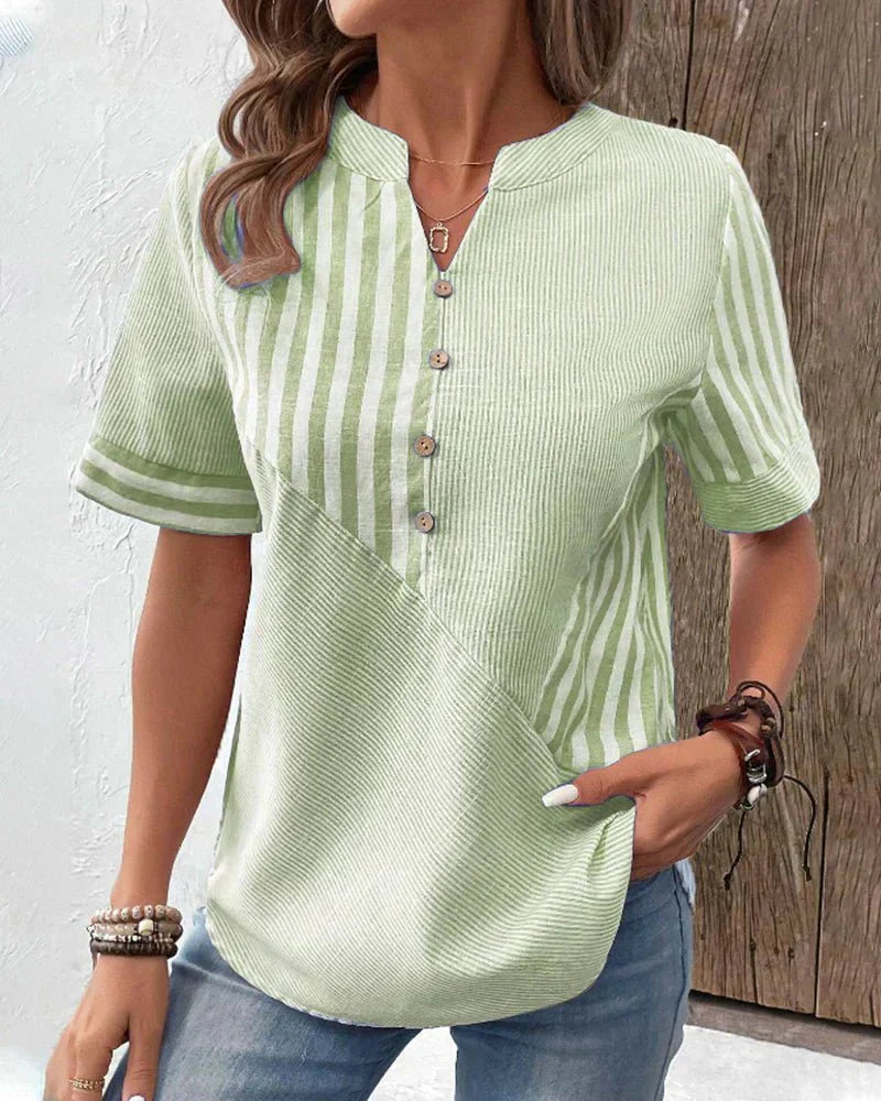 Lila | Blusa de Rayas Suave