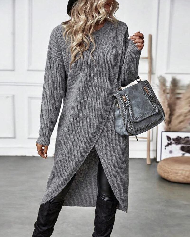 Addison™ - Vestido de Suéter Cómodo Estilo Irregular