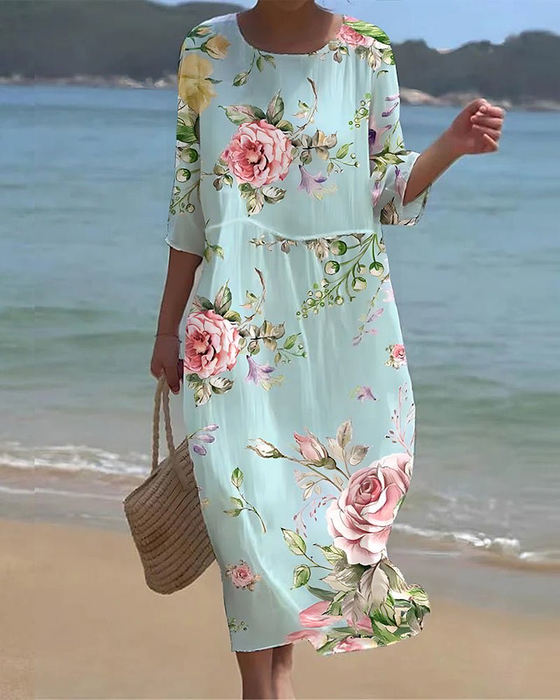 Keely | Vestido Flor al Atardecer