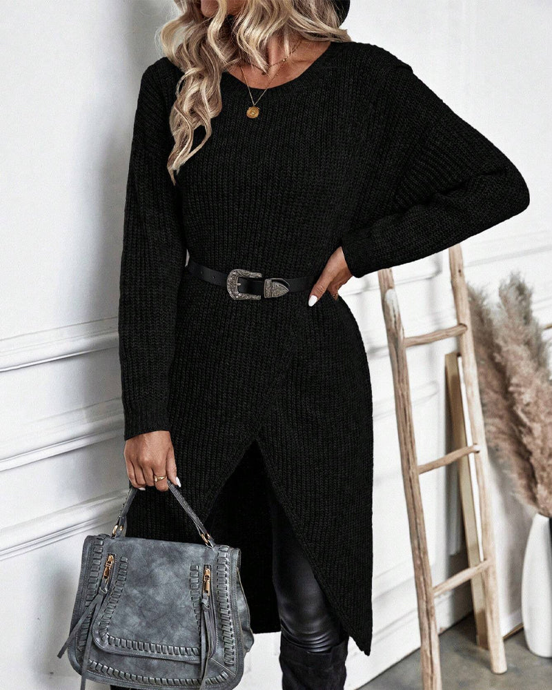 Addison™ - Vestido de Suéter Cómodo Estilo Irregular
