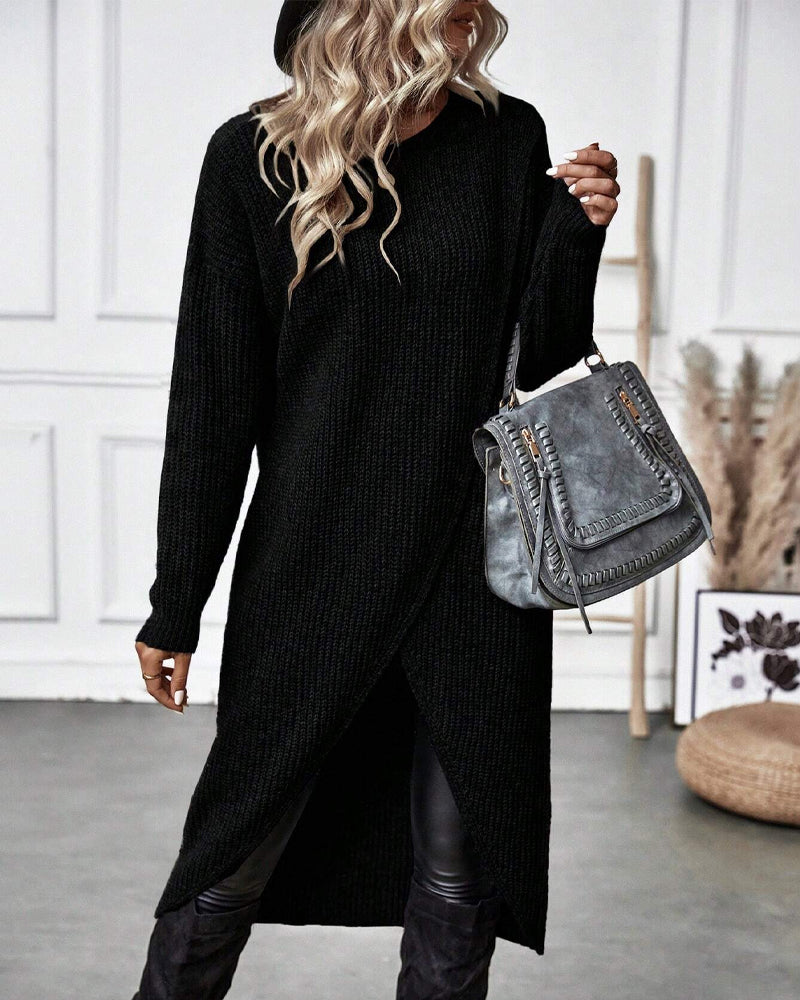 Addison™ - Vestido de Suéter Cómodo Estilo Irregular