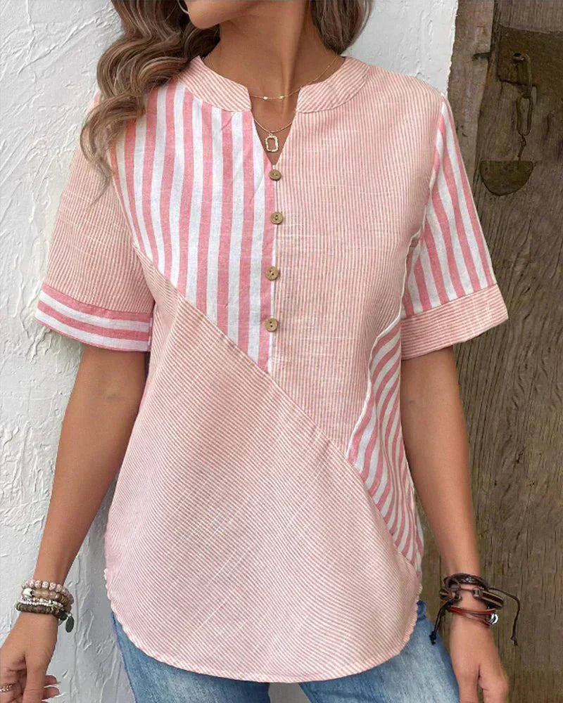 Lila | Blusa de Rayas Suave