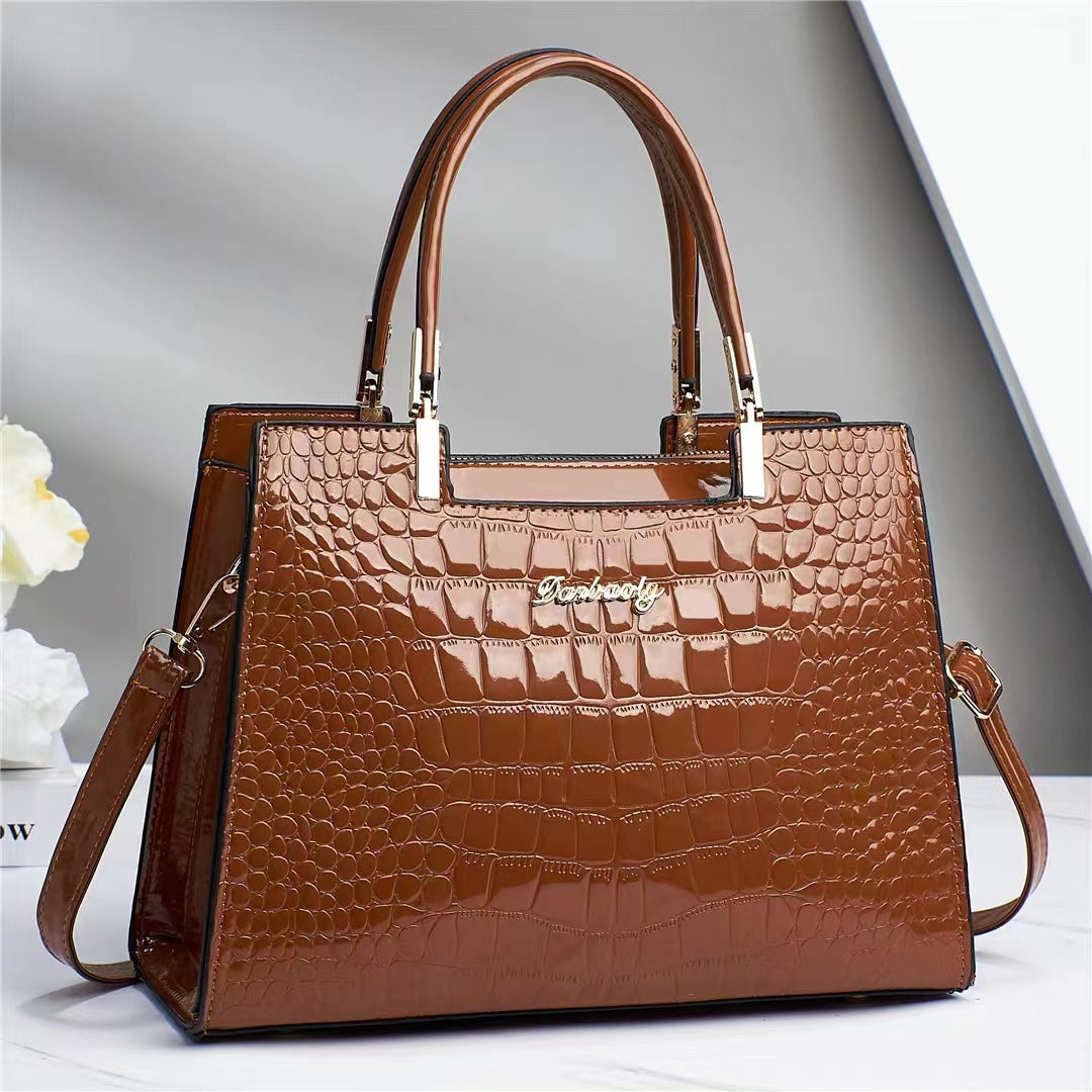 Brooklyn™ Shine | Bolsa de Lujo con Estampado de Cocodrilo