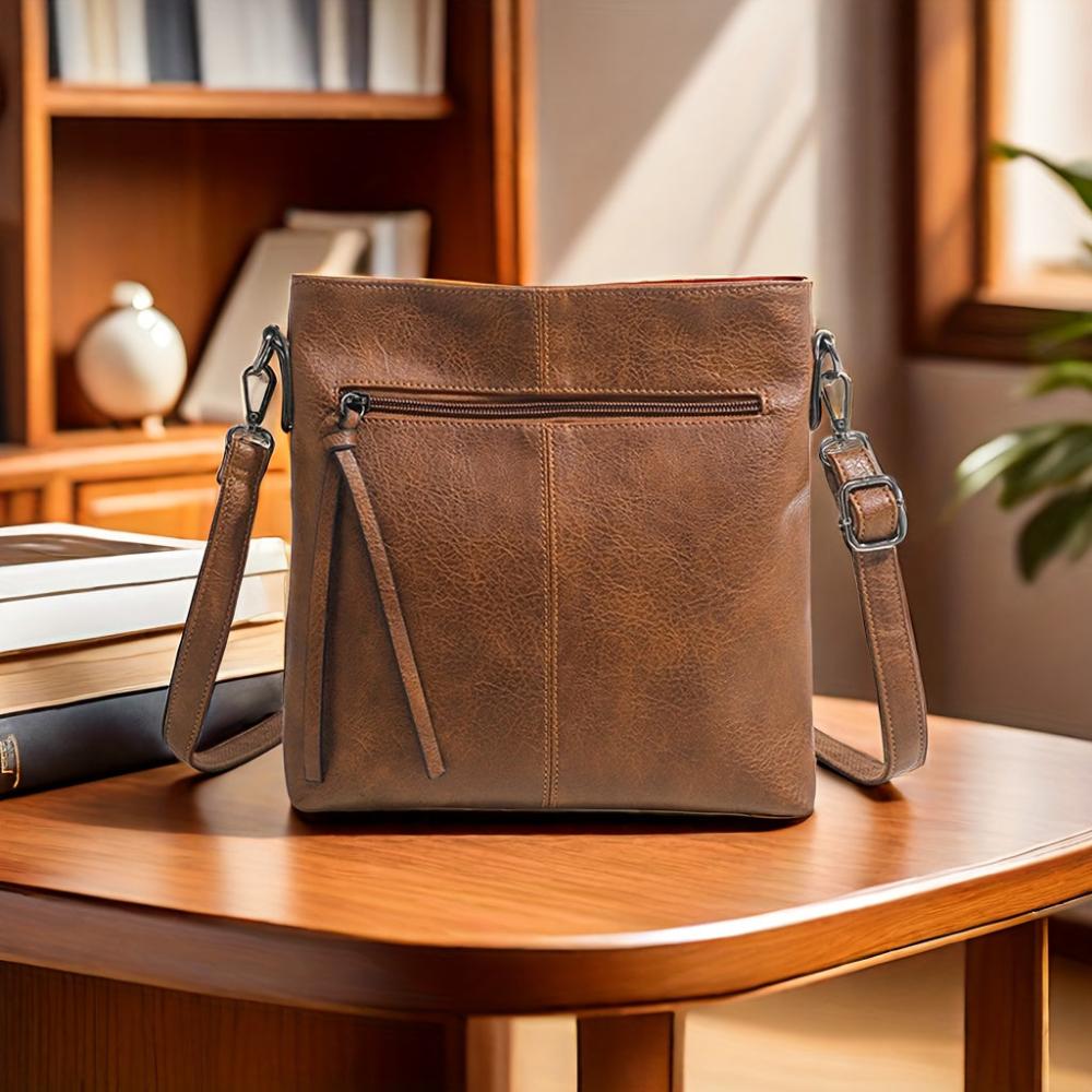 Addison™ Eleganza Semplice | Bolsa de Hombro Cuadrada Retro