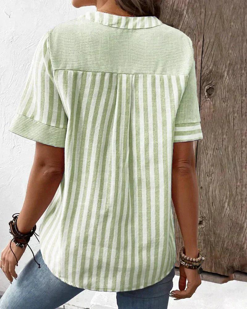 Lila | Blusa de Rayas Suave