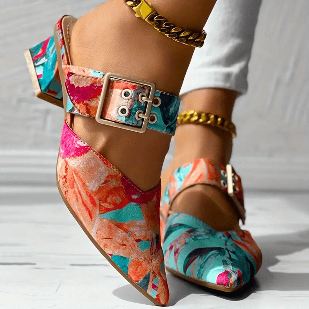 Bello | Tacones Arcoíris Brillantes