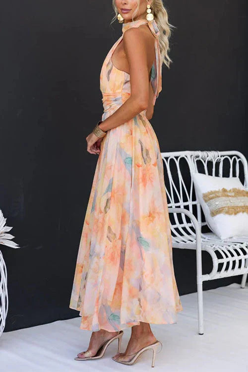 Sari™ | Vestido Maxi Acuarela