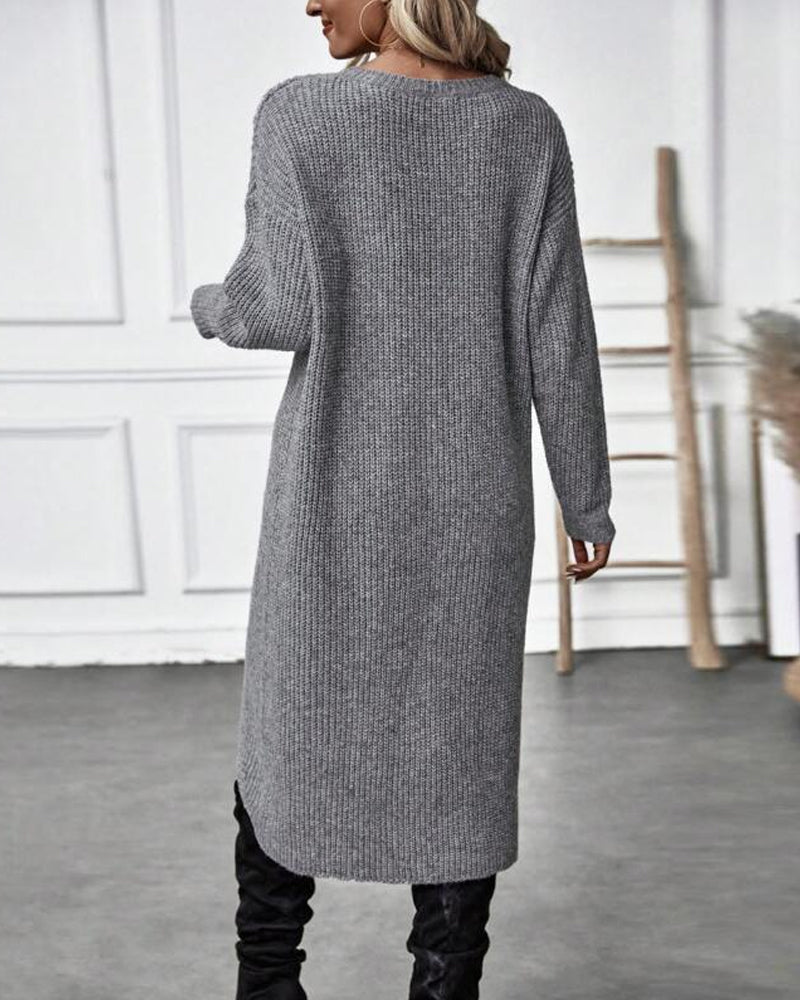 Addison™ - Vestido de Suéter Cómodo Estilo Irregular