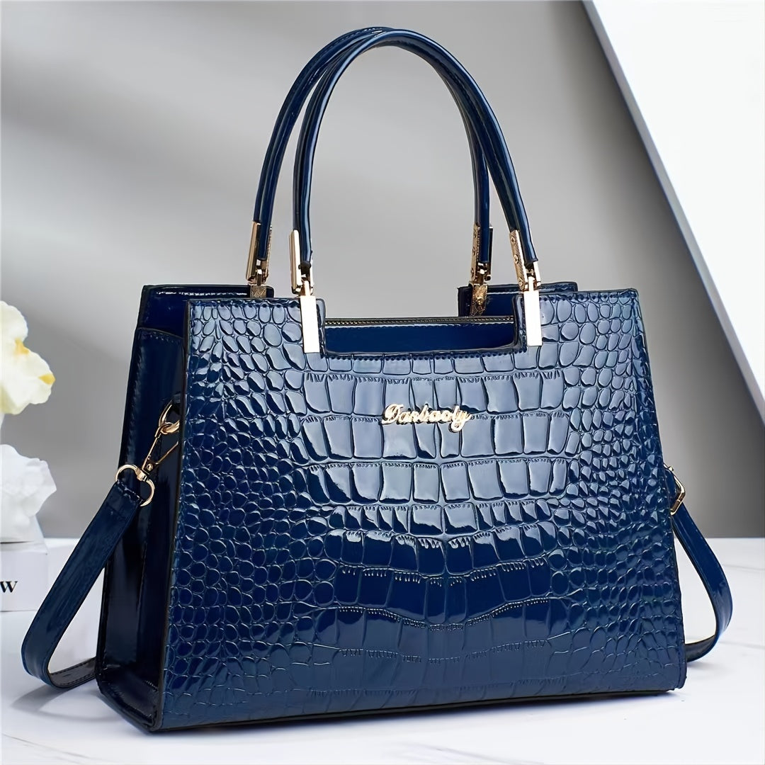 Brooklyn™ Shine | Bolsa de Lujo con Estampado de Cocodrilo
