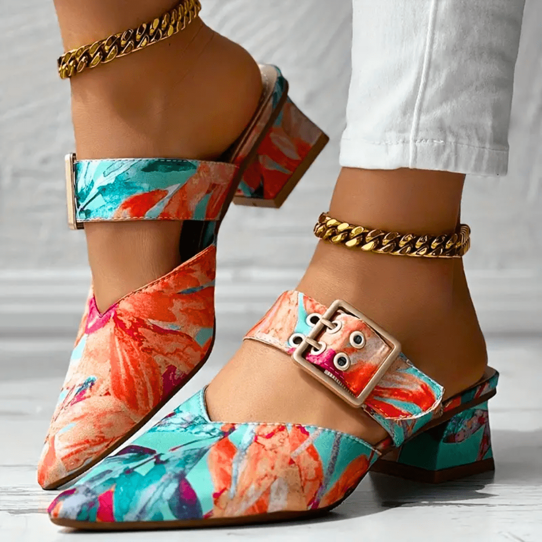 Bello | Tacones Arcoíris Brillantes