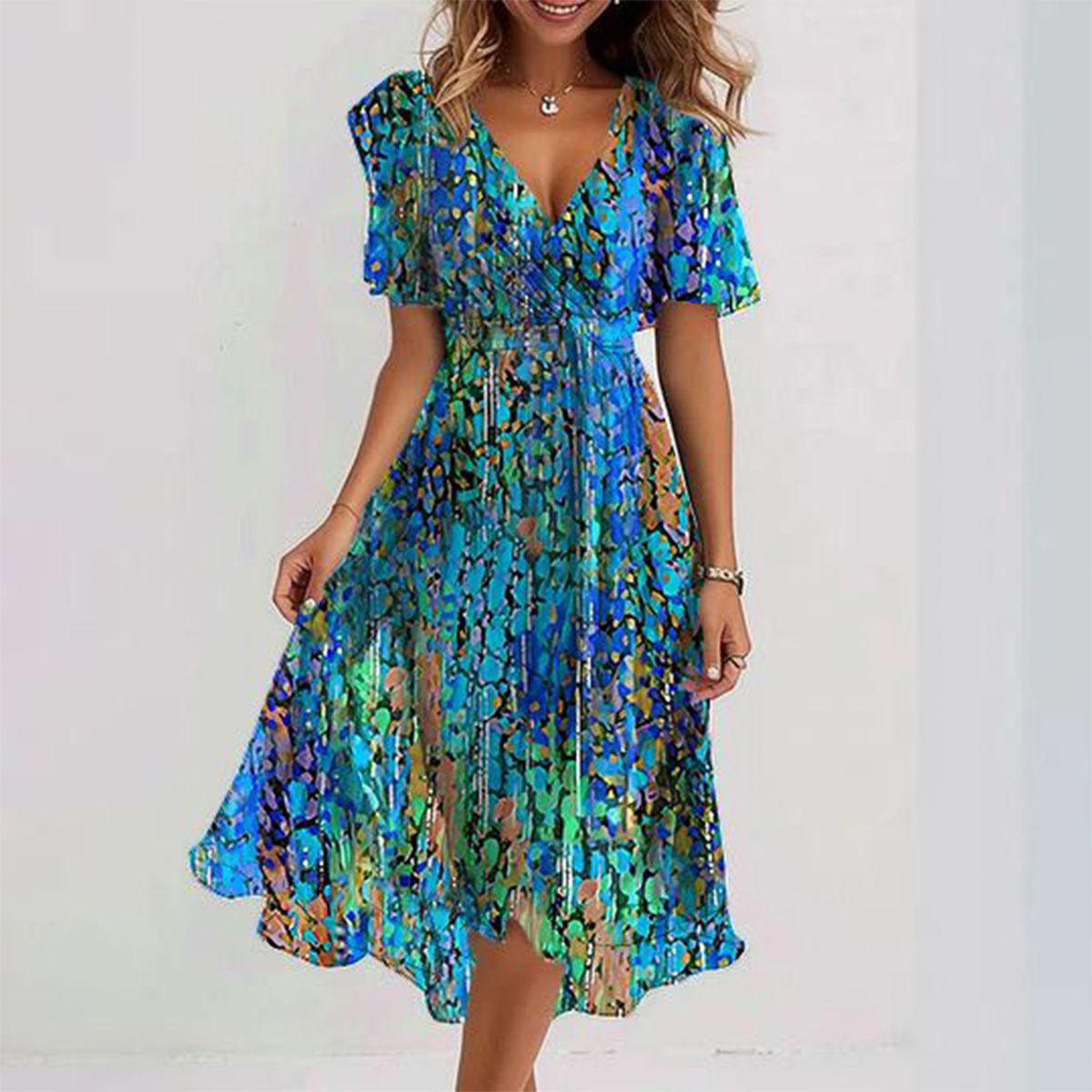 Sapphire | Vestido Midi Azul Brezze