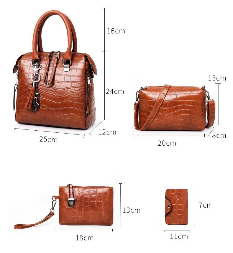 Olivia™ Eleganza Clásica | Set de Bolsos Modernos en 4 Piezas