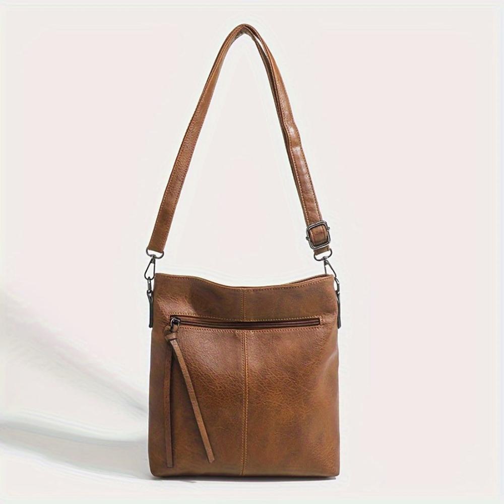 Addison™ Eleganza Semplice | Bolsa de Hombro Cuadrada Retro