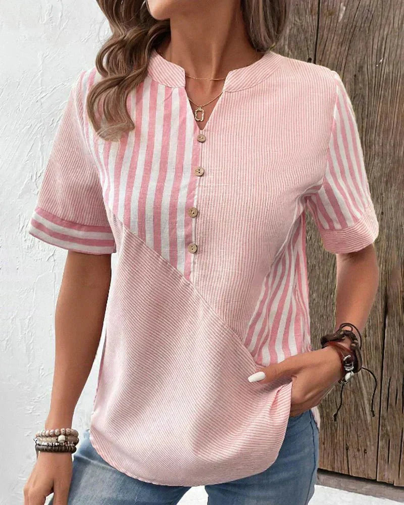 Lila | Blusa de Rayas Suave