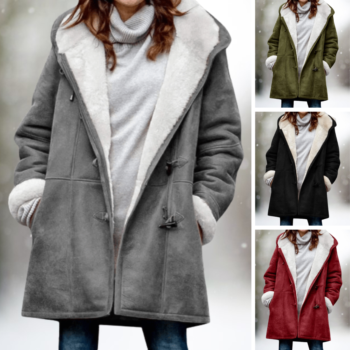 Amelia™ - Chaqueta con Capucha de Terciopelo Premium