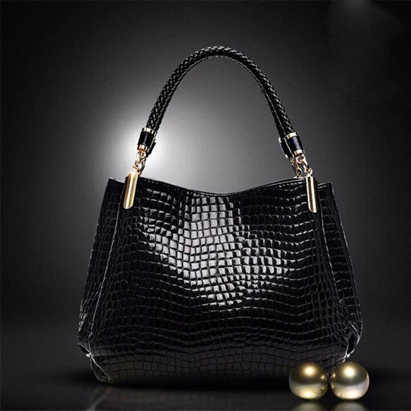 Isabella™ Eleganza Duradera | Bolso de Mano con Estampado de Cocodrilo Elegante