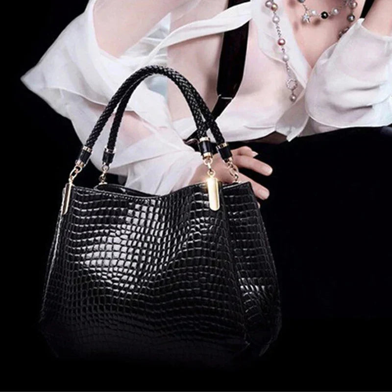 Isabella™ Eleganza Duradera | Bolso de Mano con Estampado de Cocodrilo Elegante