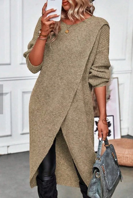 Addison™ - Vestido de Suéter Cómodo Estilo Irregular
