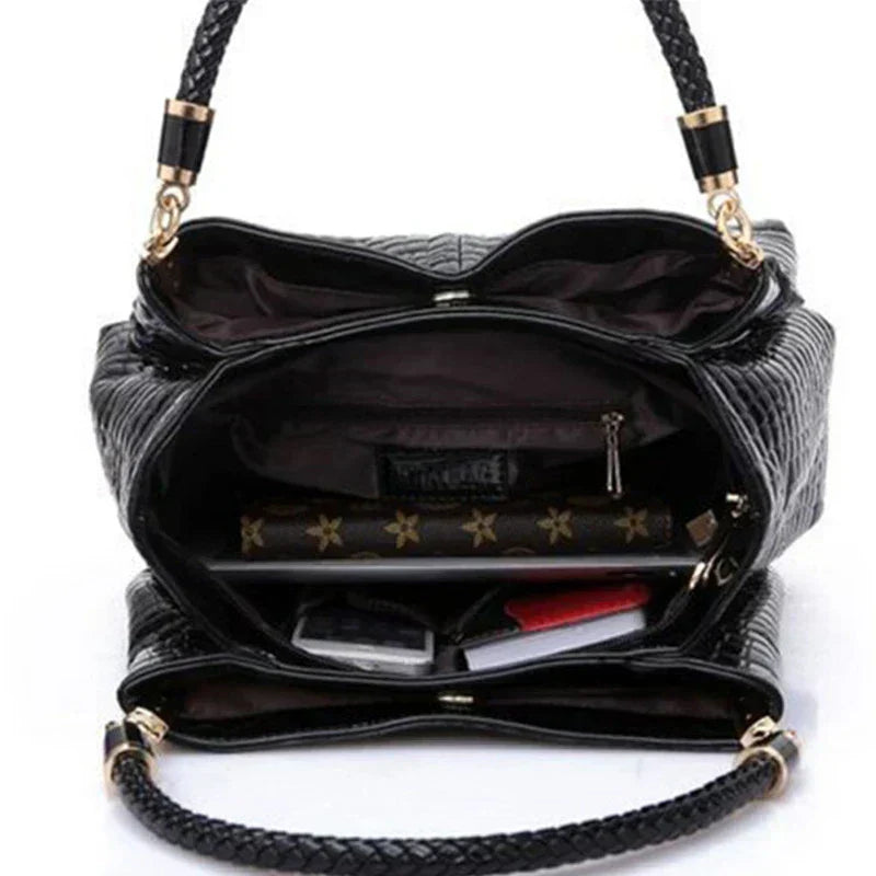 Isabella™ Eleganza Duradera | Bolso de Mano con Estampado de Cocodrilo Elegante