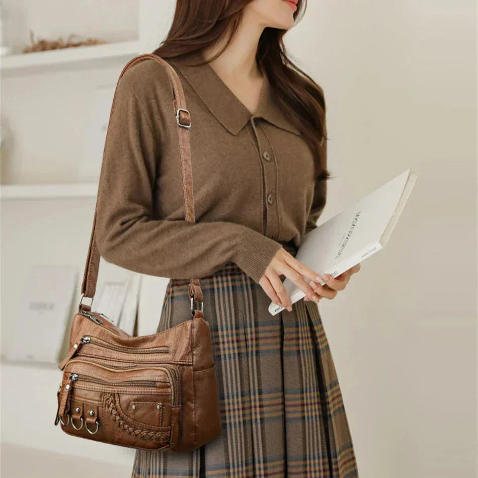 Olivia™ Vintage Charm | Bolsa con Cremallera Suave