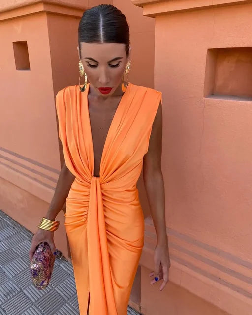 Moriah™ | Vestido Largo Plisado para Mujeres