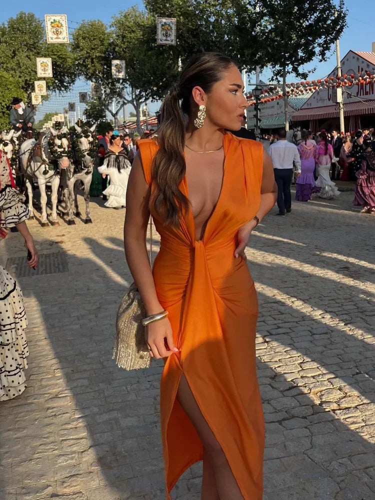 Moriah™ | Vestido Largo Plisado para Mujeres