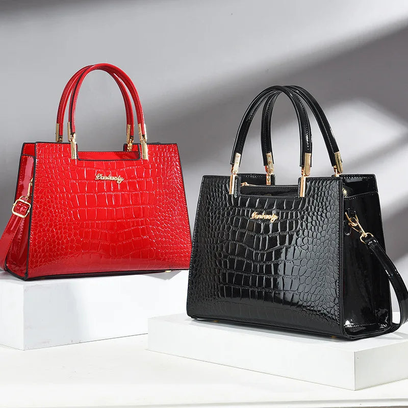Brooklyn™ Shine | Bolsa de Lujo con Estampado de Cocodrilo