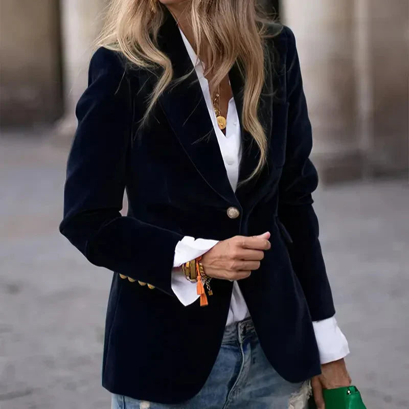 Savannah™ - Blazer en Velluto Elegante