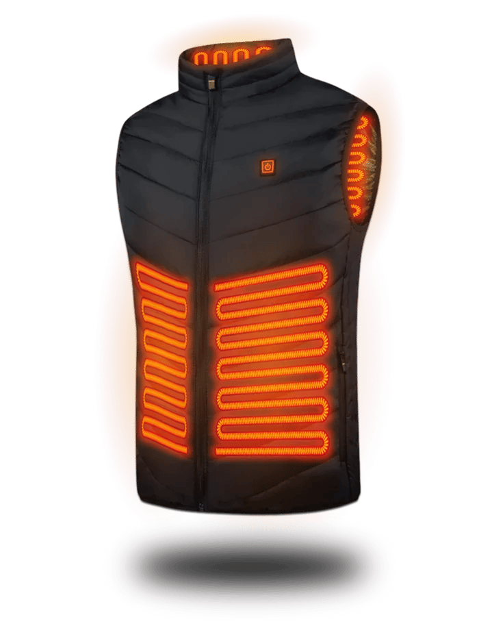 Layla™ - Versión Actualizada Chaleco Calefactable con Controlador LED de Dos Botones y 15 Zonas de Calor