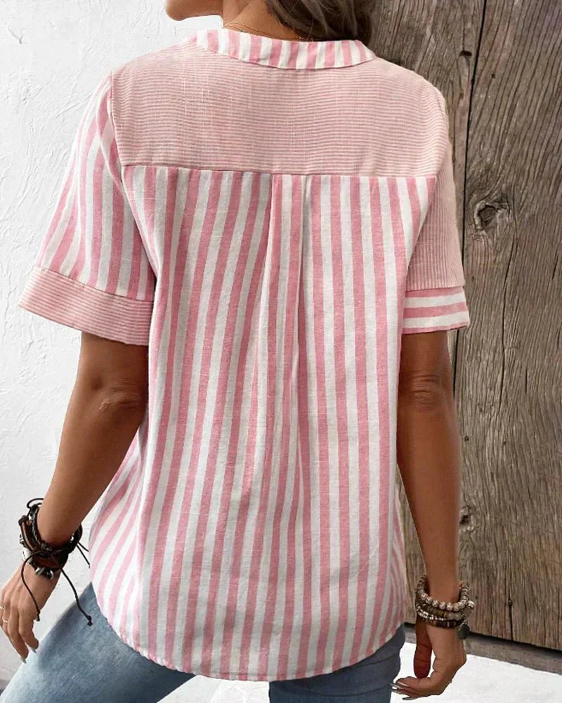 Lila | Blusa de Rayas Suave