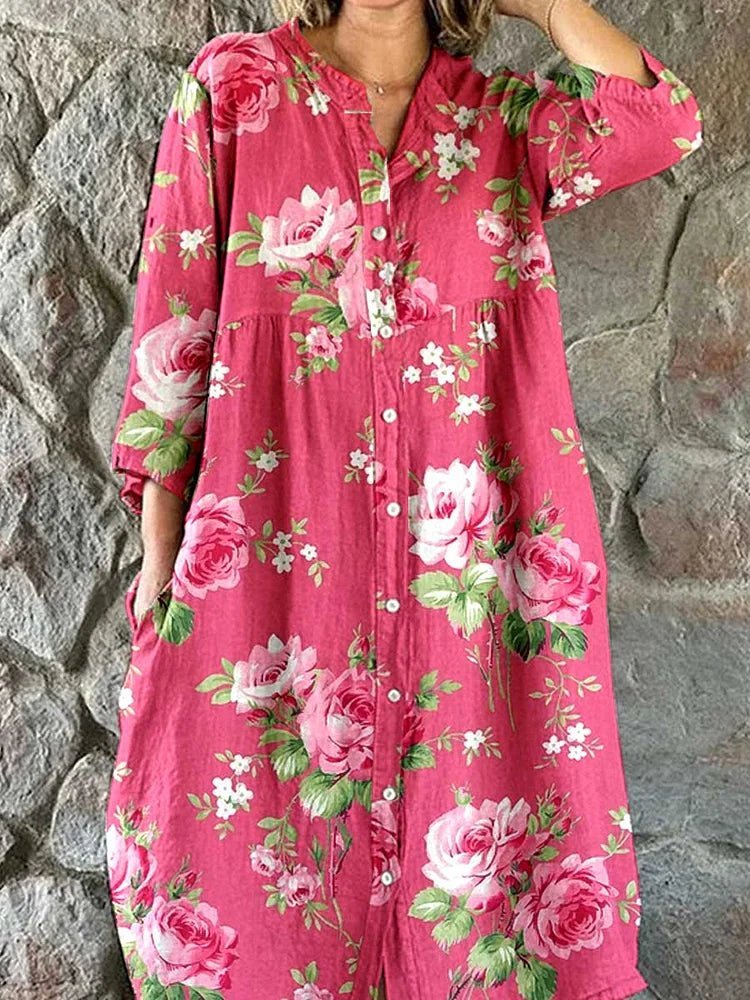 Maddie | Vestido Floral Artístico