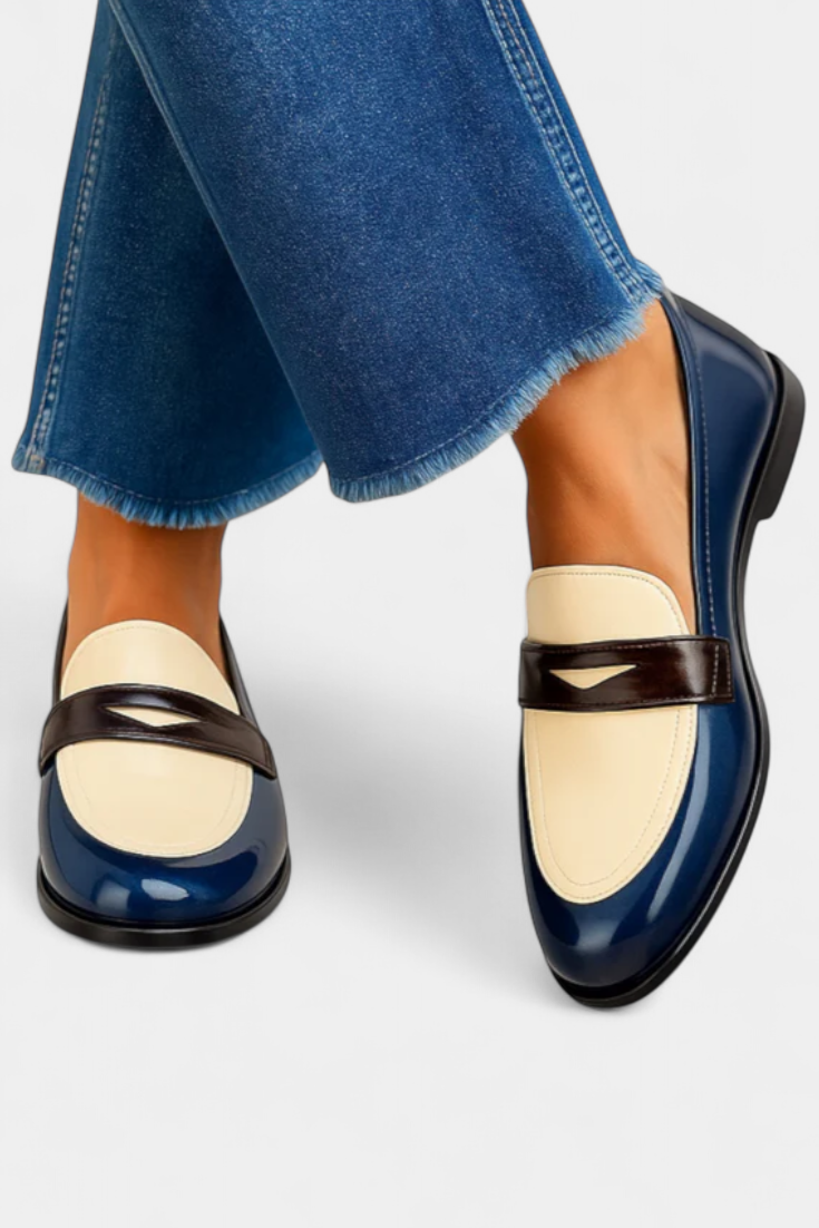 Mocasines Bicolor Claudia con Estilo Atemporal