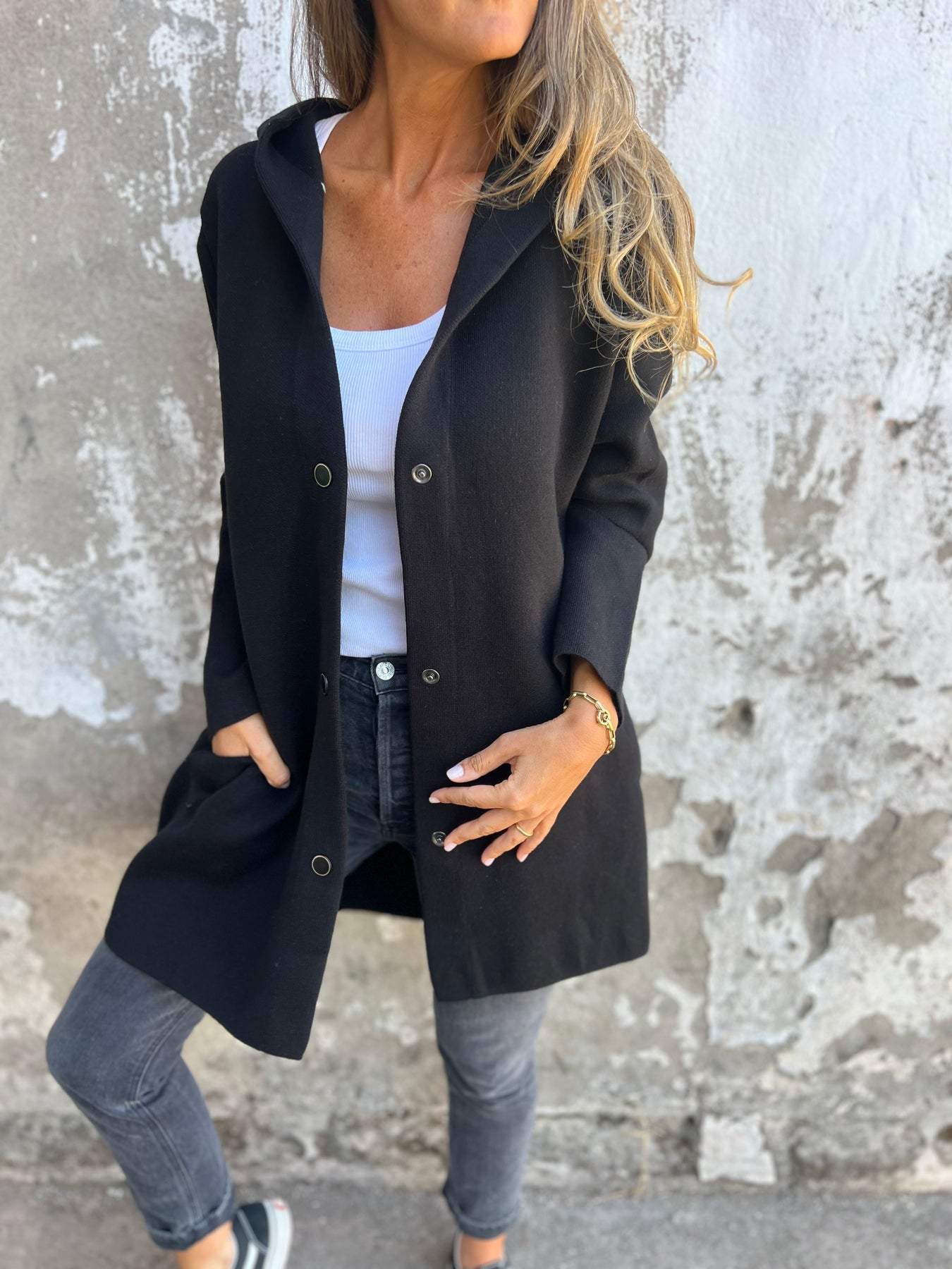 Scarlett™ - Chaqueta con Capucha Casual de Un Botón