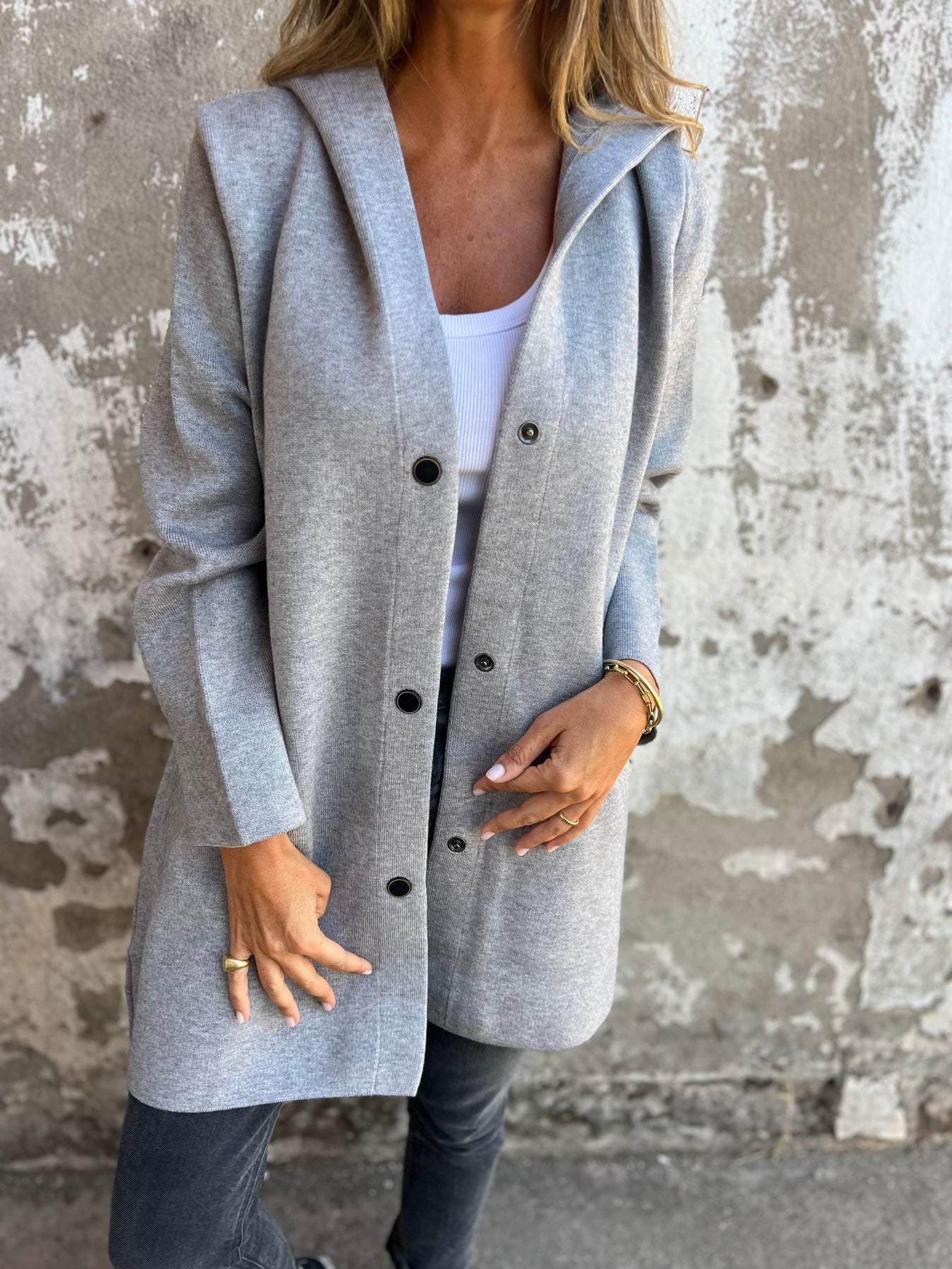 Scarlett™ - Chaqueta con Capucha Casual de Un Botón