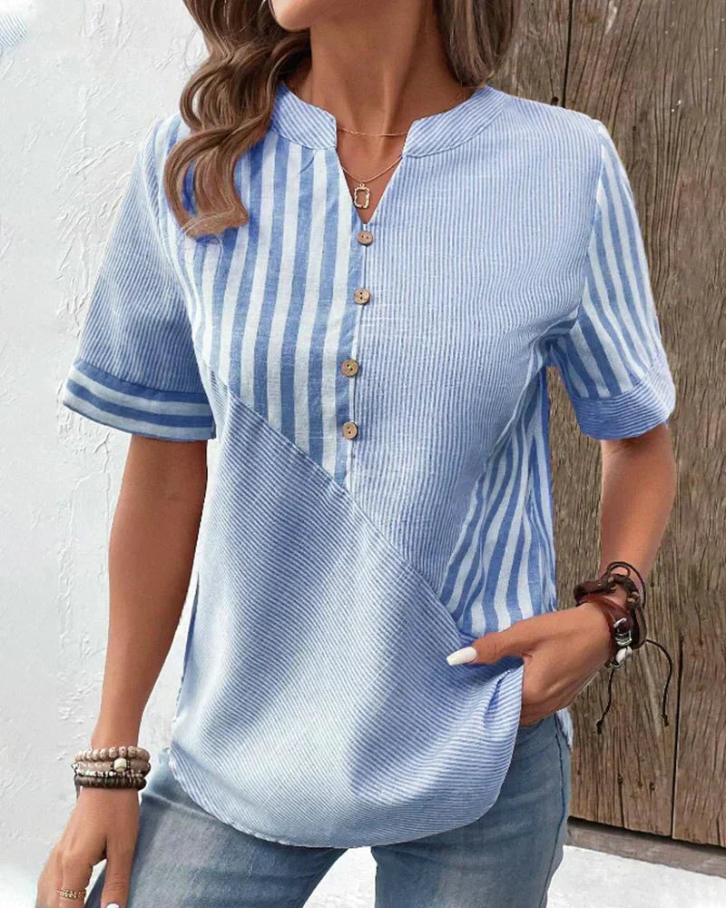 Lila | Blusa de Rayas Suave