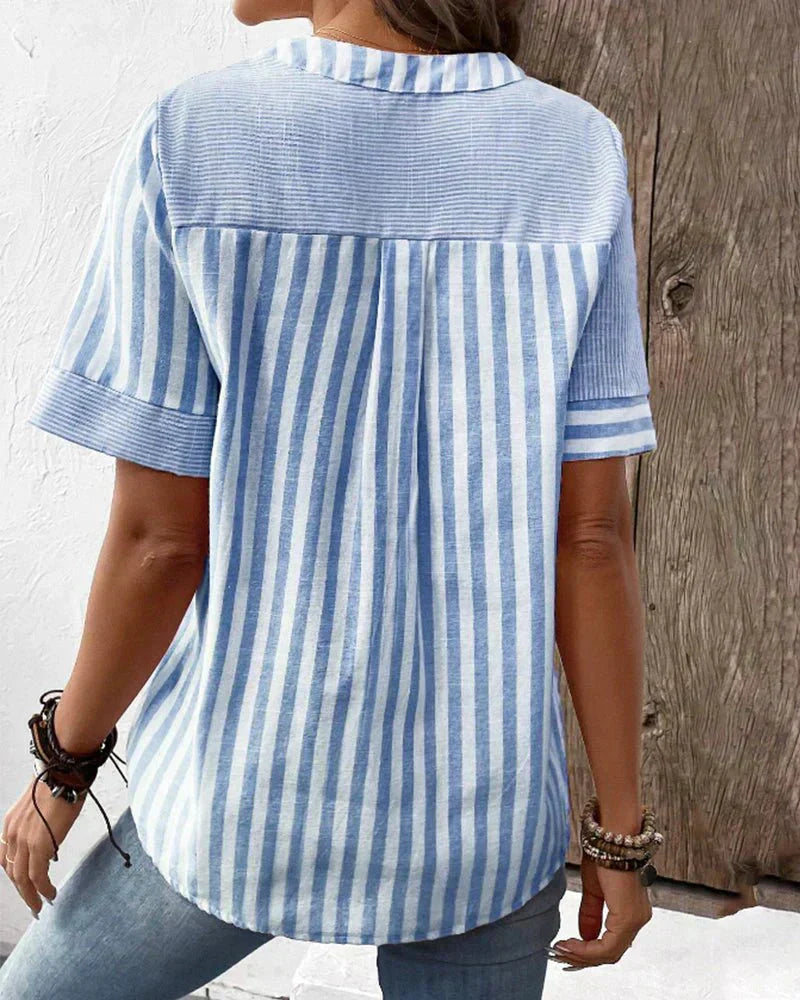 Lila | Blusa de Rayas Suave